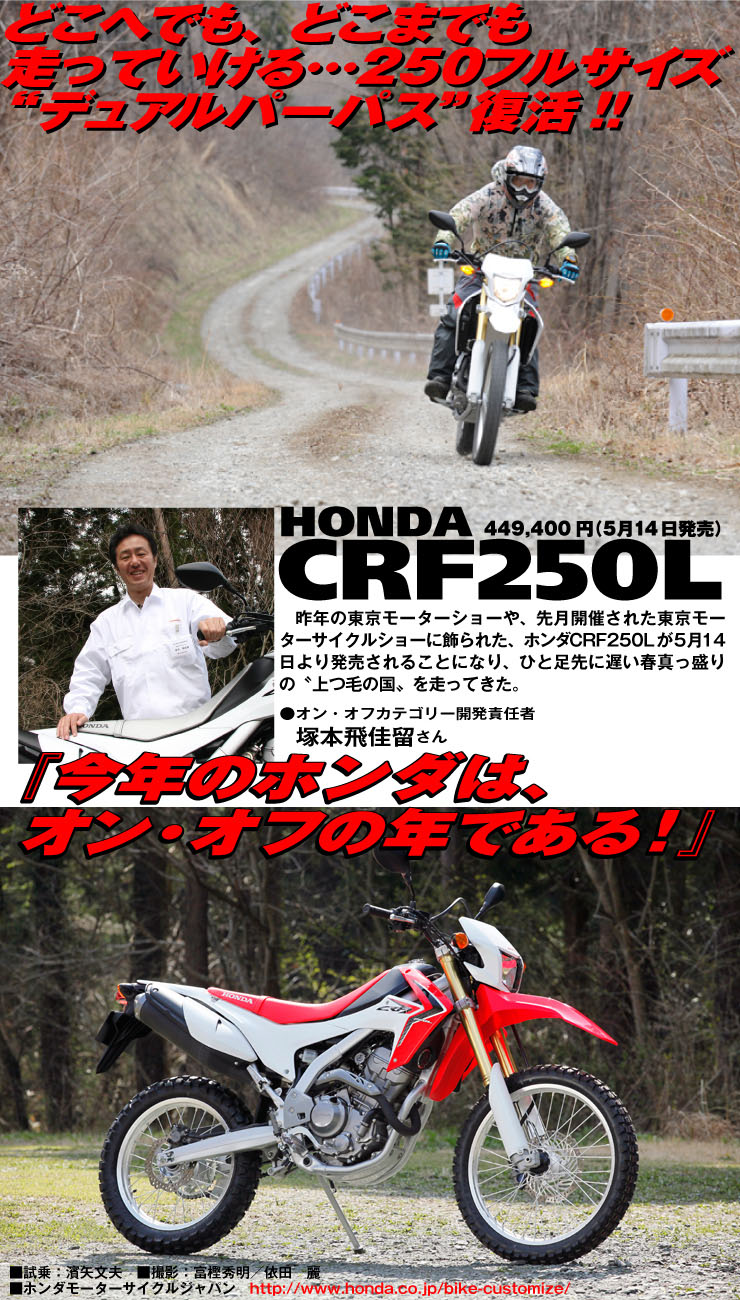 林道越野機車Honda 2019 CRF250L